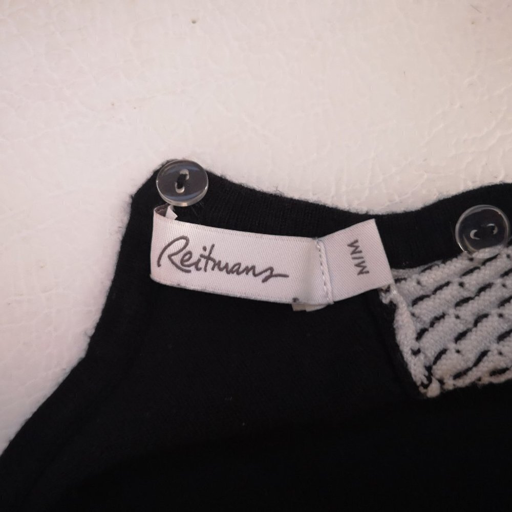 Reitmans Ladies Black & White Long Sleeve Sweater - Picture 3 of 9